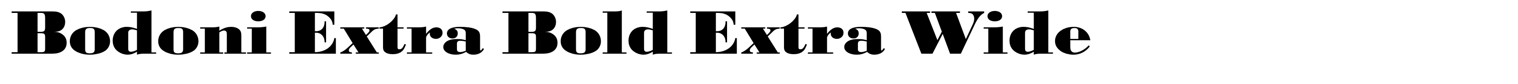 Bodoni Extra Bold Extra Wide